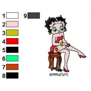Betty Boop Embroidery Design 38